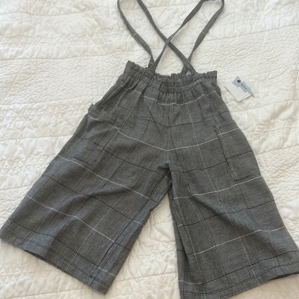 Plaid Suspender jumper